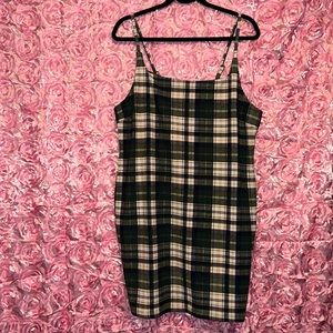 Plaid dress with crop top